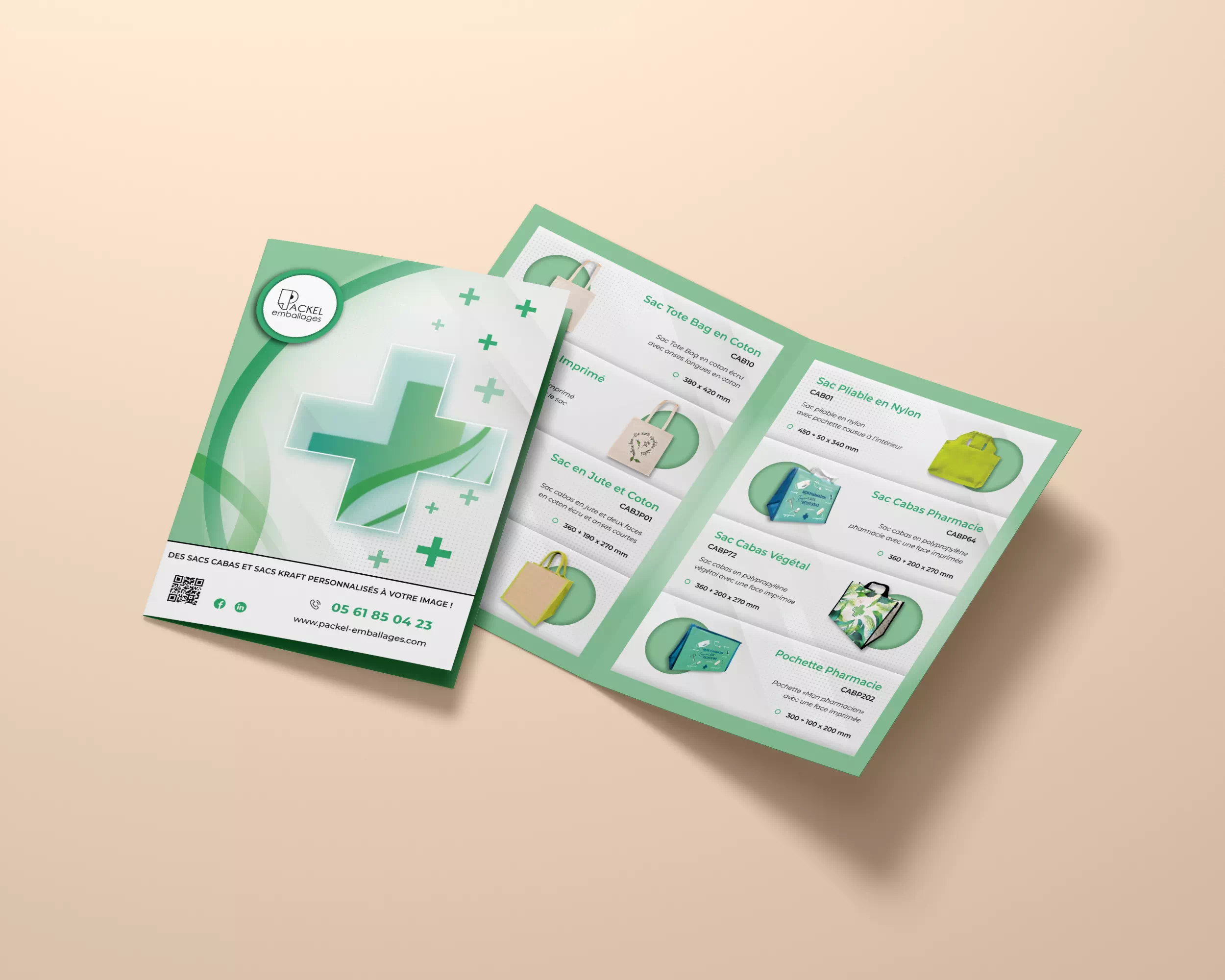 Mockup – Brochure – Pharmacie – Packel Emballages