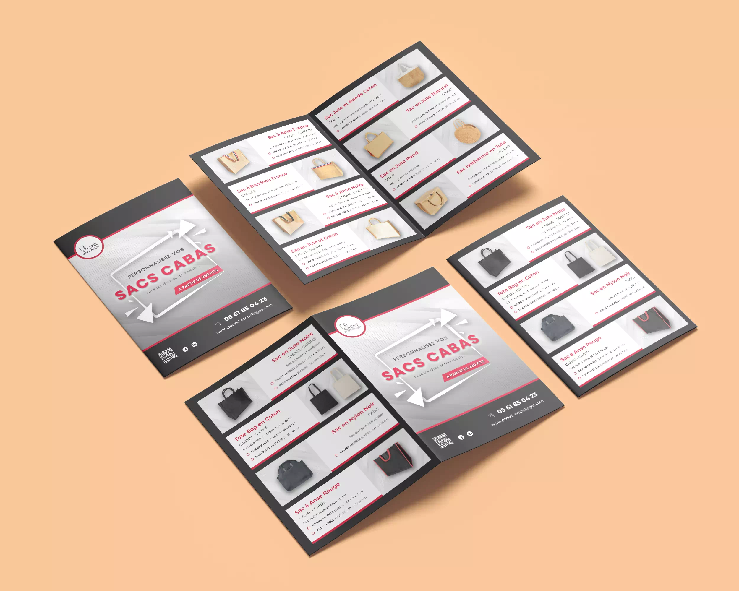 Mockup – Brochure – Sac Cabas – Packel Emballages