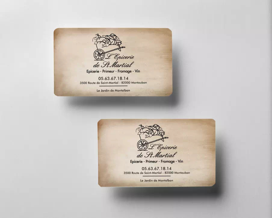 Mockup – Carte de Visite – l Epicerie de Saint Martial