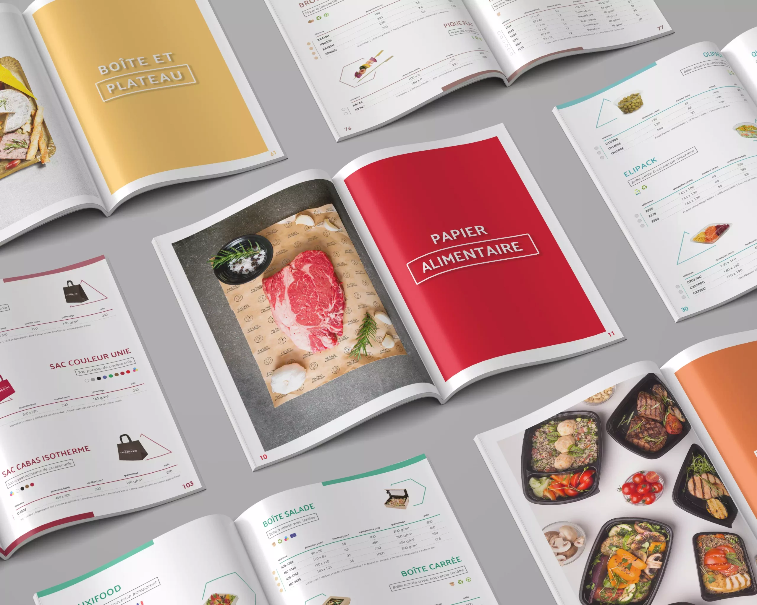 Mockup – Catalogue Produit – Multipages – Packel Emballages