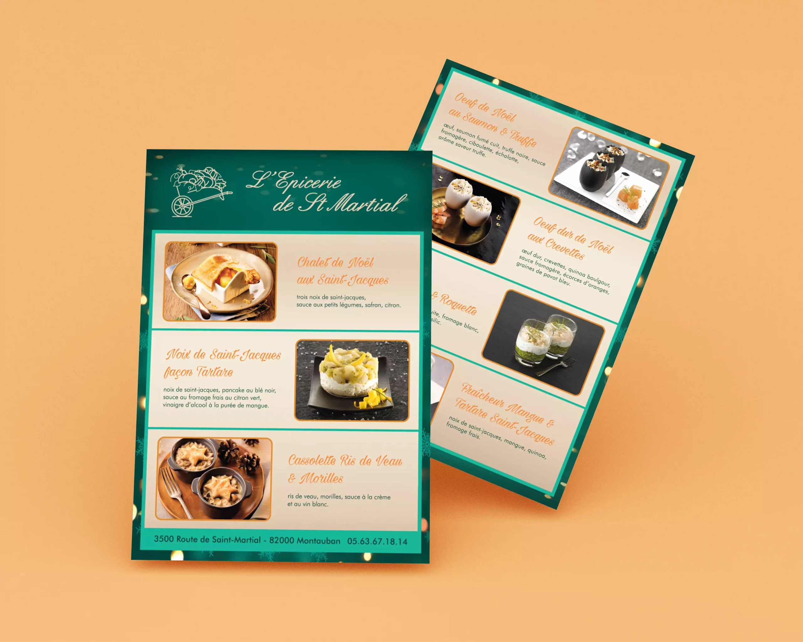 Mockup – Flyer – Noel – l Epicerie St Martial