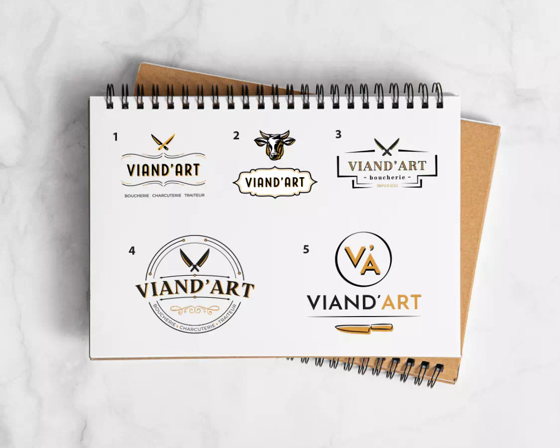 Mockup – Propositions Logos – Viand’Art