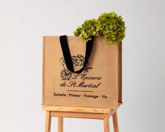 Mockup – Sac Jute – l Epicerie St-Martial